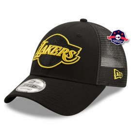 LA Lakers Tonal Black A-Frame Trucker Cap