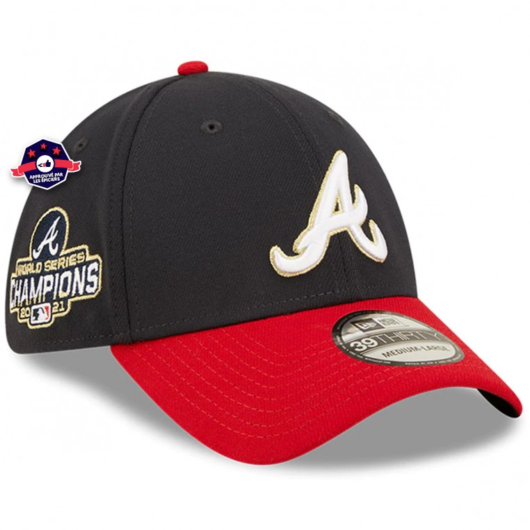 Buy the New Era 39Thirty Gold World Series 2021 cap from Atlanta Braves!  Brooklyn Fizz
