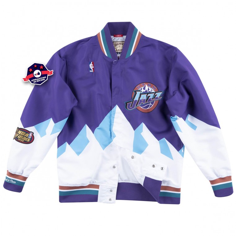 Buy the Jacket Mitchell and Ness Warm Up from the Jazz! Brooklyn Fizz